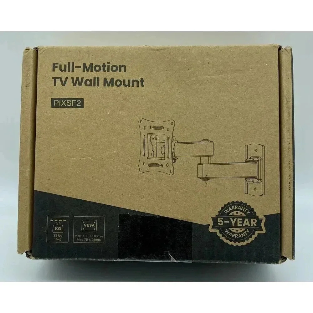 VESA (PIXSF2) Full Motion TV Wall Mount Up To 33lbs NEW